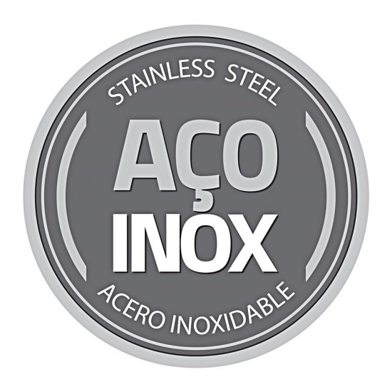 Jogo 4 Peças para Assar e Servir Tramontina Cosmos em Aço Inox Tramontina com Tampa de Vidro